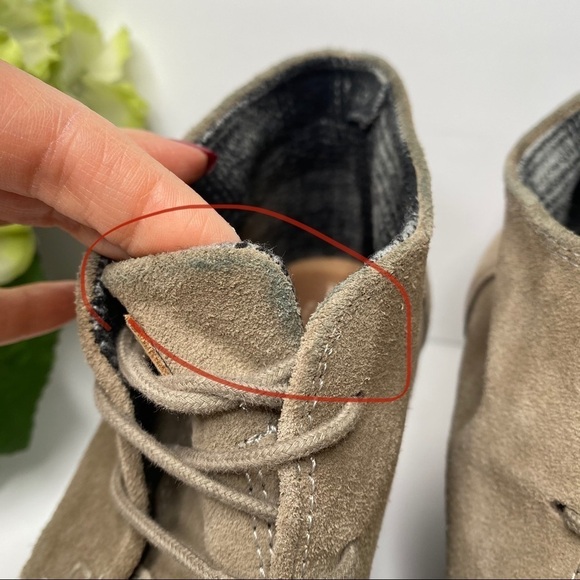 TOMS Desert wedge Ankle Booties tan Suede Size 11 - Picture 3 of 10